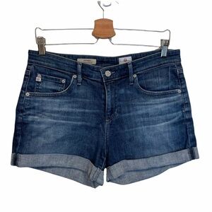 AG adriano goldschmeid hailey ex boyfriend bf roll up denim shorts blue EUC 30